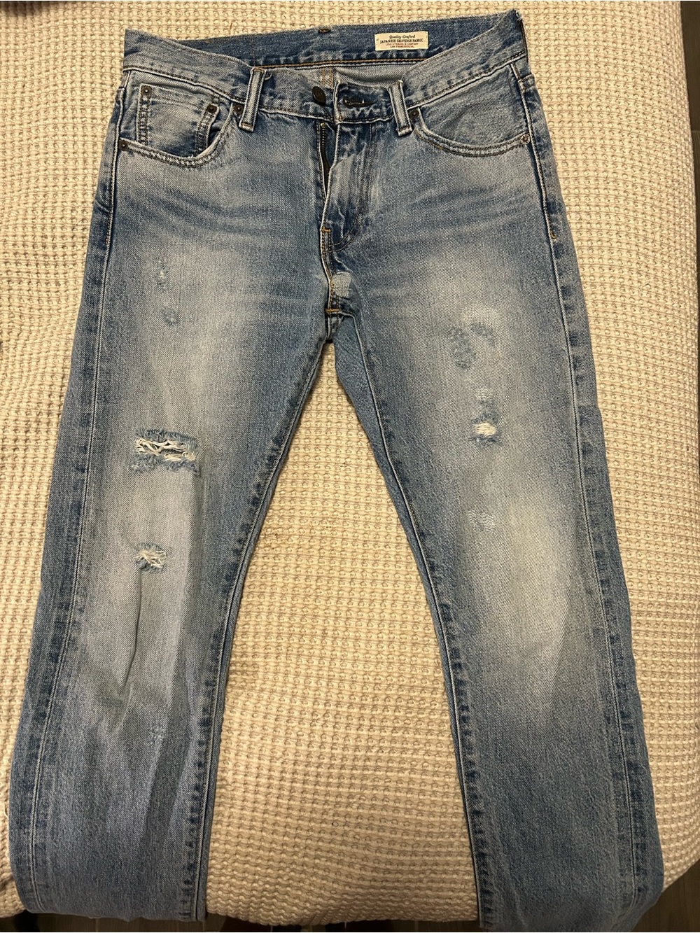 Levi's Slim Distressed Light Blue Jeans